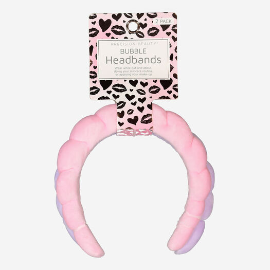 Pink & Purple Two Pack Velvet Bubble Headbands | TK Maxx
