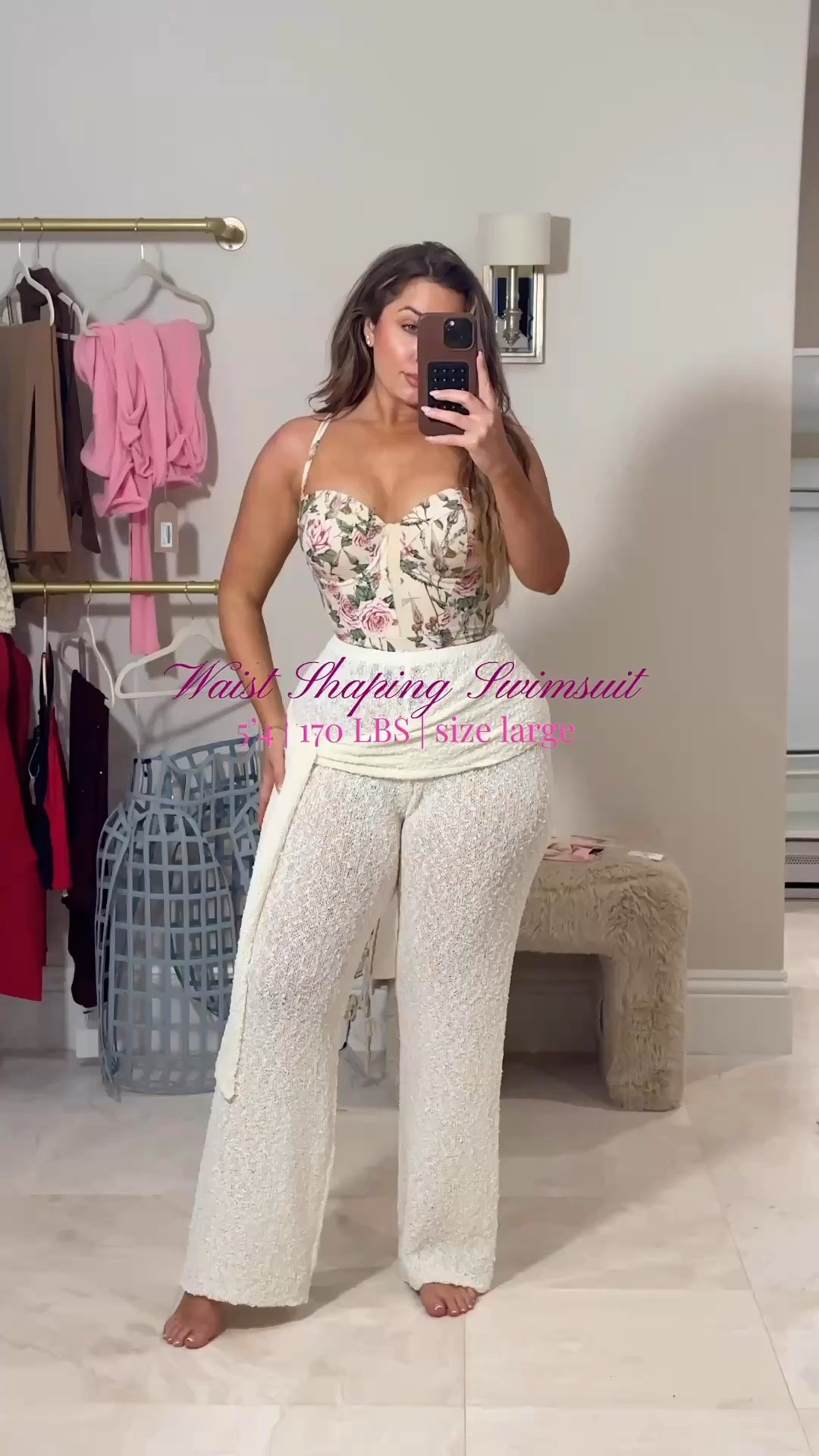 She wear swimsuit and my favorite cover-up pants! This is such a cute look for Miami or a pool party! I’m wearing a size large in both!

#LTKootd #LTKSwim #LTKMidsize