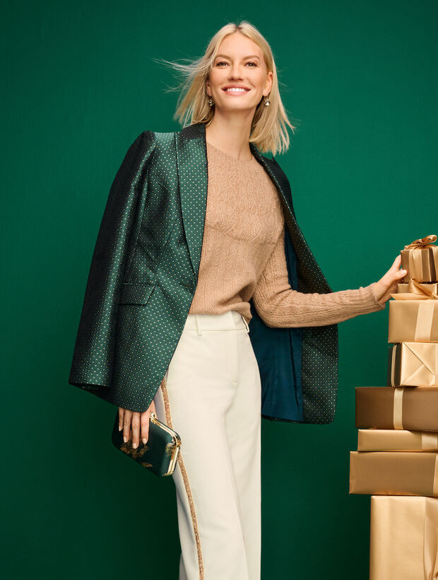 Jacquard Foulard Dot Blazer | Talbots