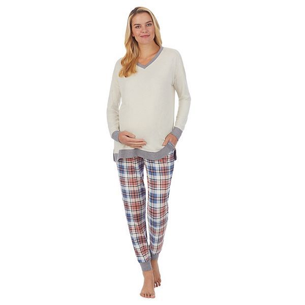 Maternity Cuddl Duds® Sweater Knit V-Neck Pajama Top & Pajama Jogger Pants Set | Kohl's