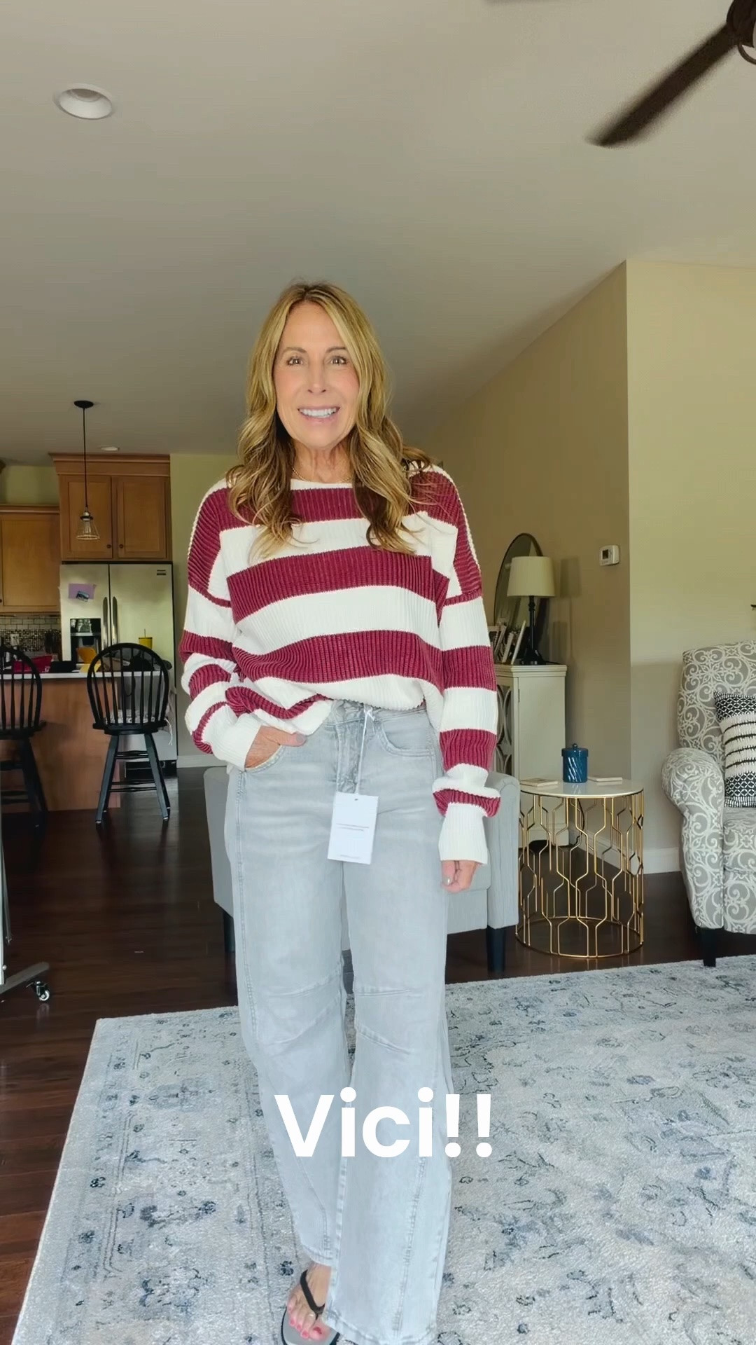 I’m loving my jeans and sweater from Vici!