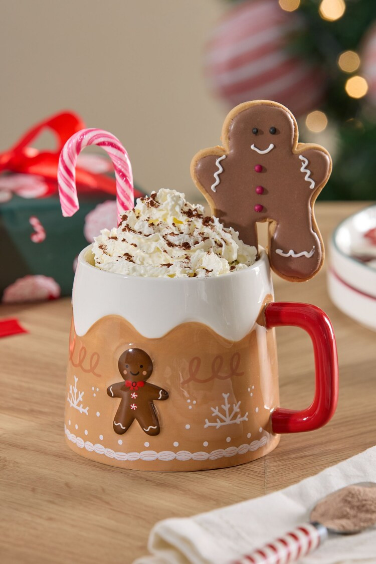 Buy Christmas Hot Chocolate Gingerbread Mug from the Next UK online shop | Lipsy