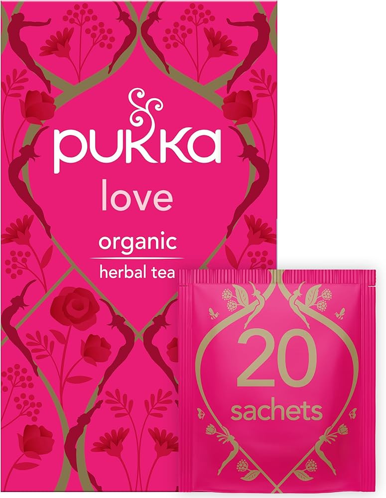 Pukka Herbal Teas Love Organic Rose Chamomile and Lavender Tea - Caffeine Free - 20 Bags | Amazon (US)
