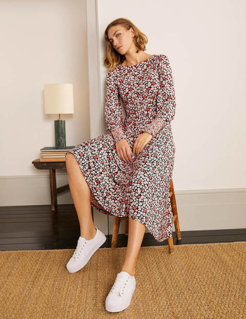 Naomi Smocked Jersey Dress | Boden (US)
