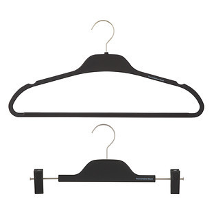 Non-Slip Rubberized Suit Hanger White Pkg/10 | The Container Store