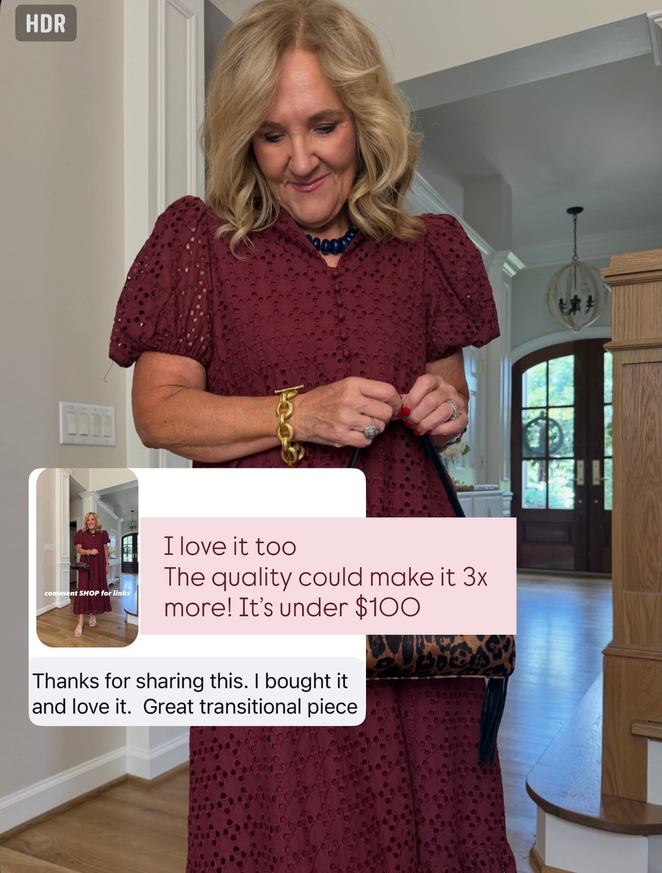 The sweetest dress and under $100 
I wear a medium use code NANETTE15 15% off 1 order

#LTKOver40 #LTKWedding #LTKPetite