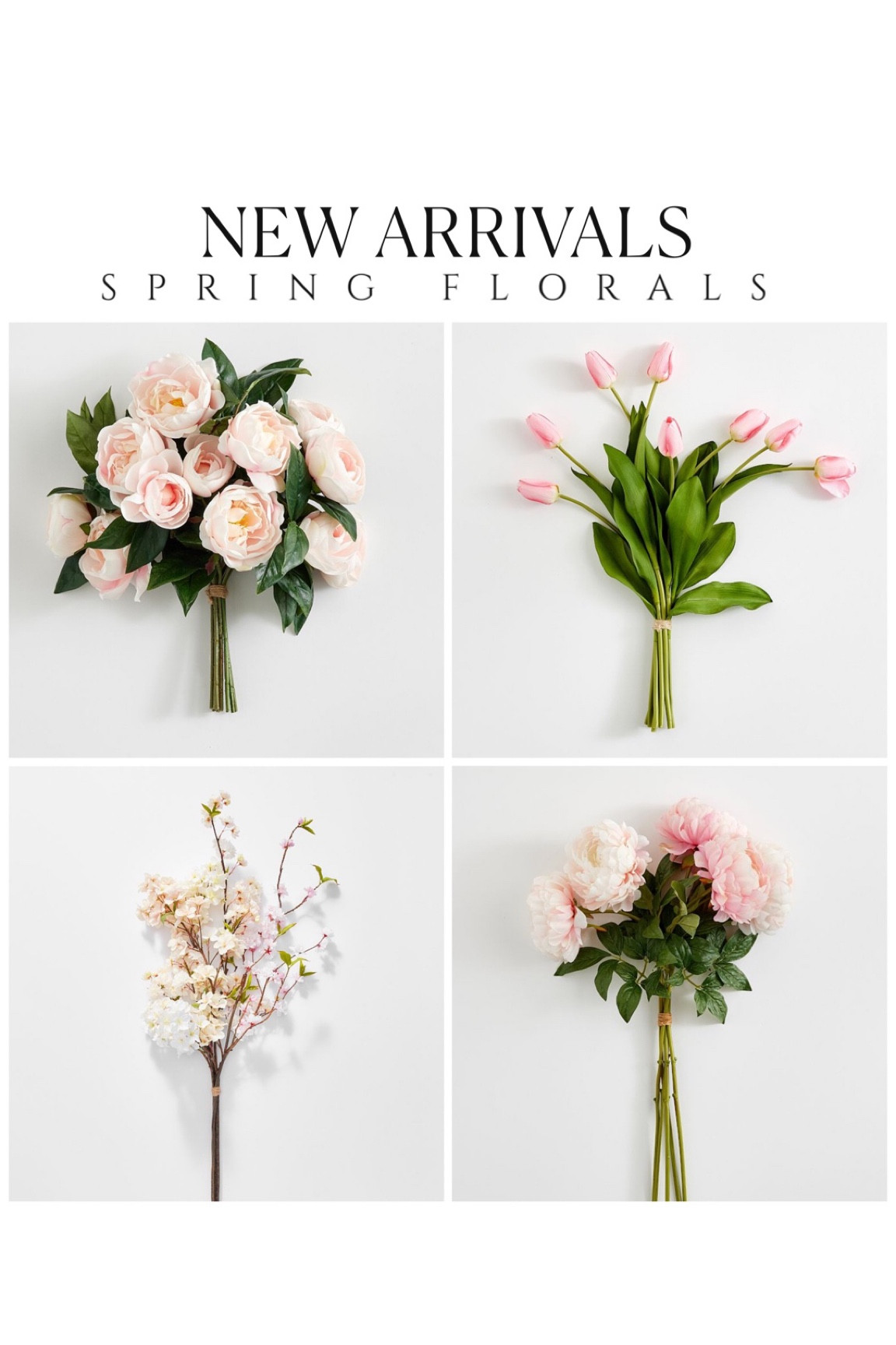 Beautiful faux florals for spring styling 💗 faux cherry blossoms tulips ranunuculua peonies peony fake flowers artificial flowers 

#LTKfindsunder50 #LTKhome #LTKsalealert