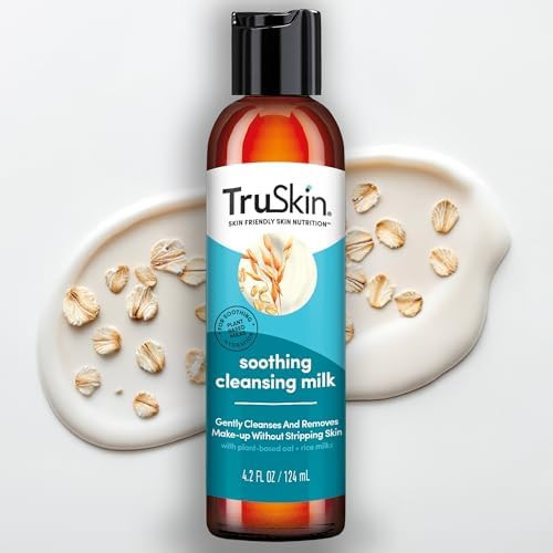 TruSkin Soothing Cleansing Milk - Gentle Facial Cleanser with Rice & Oat Milk, Hyaluronic Acid - ... | Amazon (US)