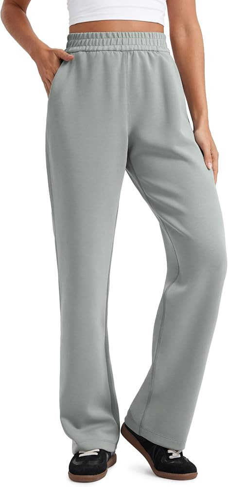 CRZ YOGA SoftAura Wide Leg Sweatpants Women 31" Modal High Waisted Lounge Travel Casual Sweat Pan... | Amazon (US)