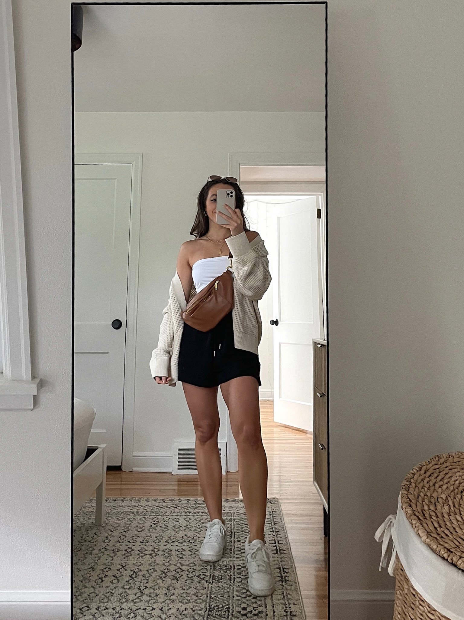 Cardigan size large
Tube top size small
Shorts size small (an older version of the ones I have linked)
Sneakers tts
Layering necklaces from Caitlyn Minimalist
Fanny pack from Fawn Design (“the fawny pack" in brown)

#LTKstyletip #LTKunder50 #LTKsalealert