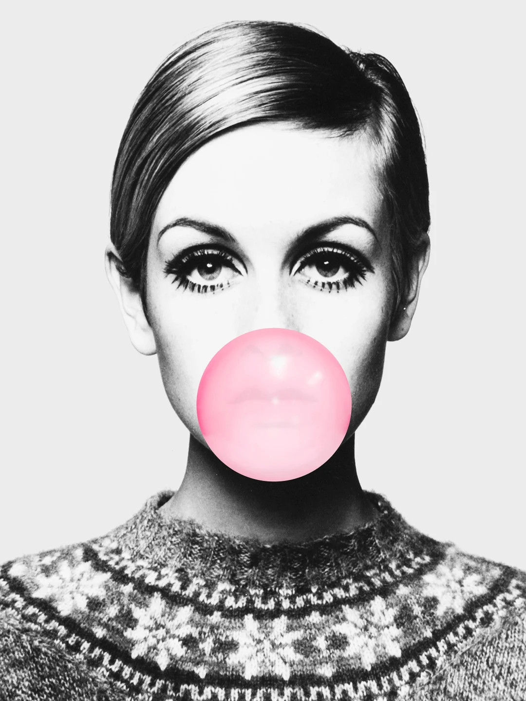 Twiggy Bubble Gum Canvas Print (40"x30") - Etsy | Etsy (US)