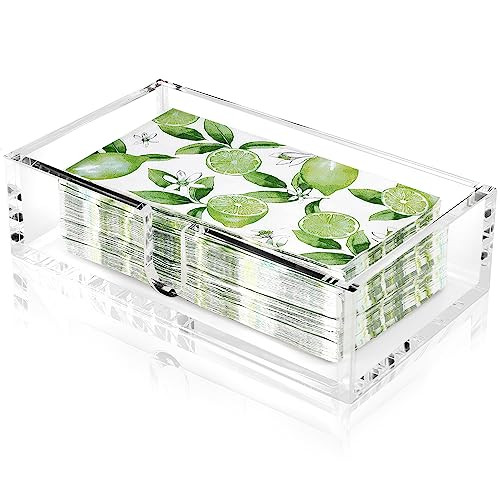 LotFancy Napkin Holder, Acrylic Napkin Holder for 8.5 x 4 inch Napkin, Clear Guest Towel Holder for Bathroom, Table, Kitchen, Bar, Party | Amazon (US)