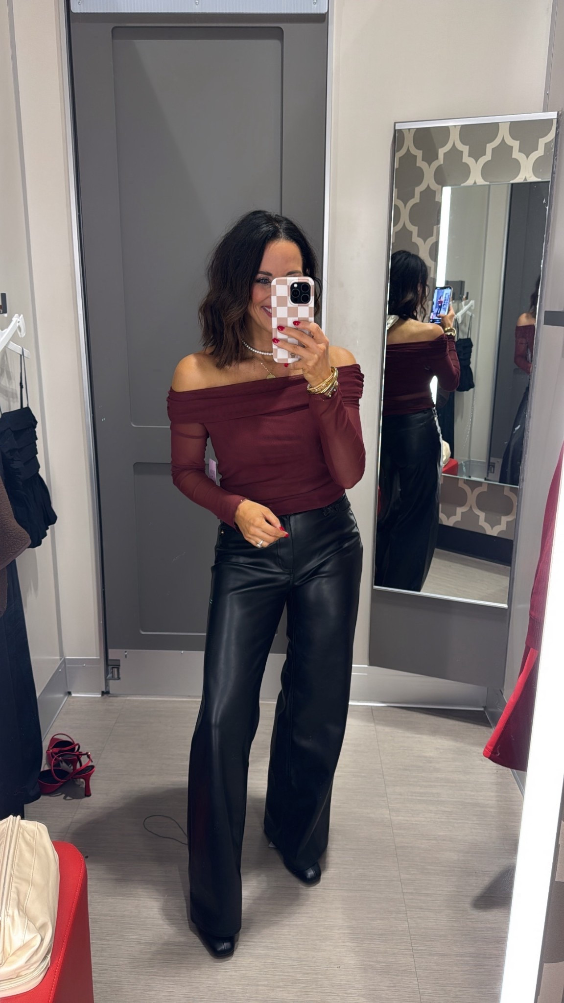 Target Christmas Party outfit inspo aprilwilks VintagePickin target fashion finds viral target faux leather pants off the shoulder top long sleeve going out top target Christmas party outfit inspo New Year’s Eve party outfit inspo 

#LTKGiftGuide #LTKSeasonal #LTKHoliday