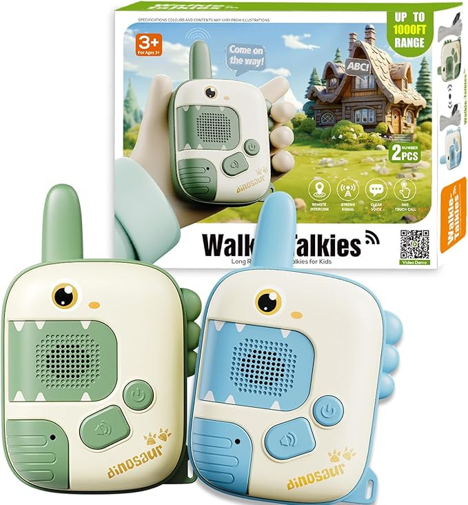 DQMOON Dinosaur Toys for Boys - 2 PCS Dinosaur Walkie Talkies Kids Toys for 3-8 Year Old Boys Gif... | Amazon (UK)