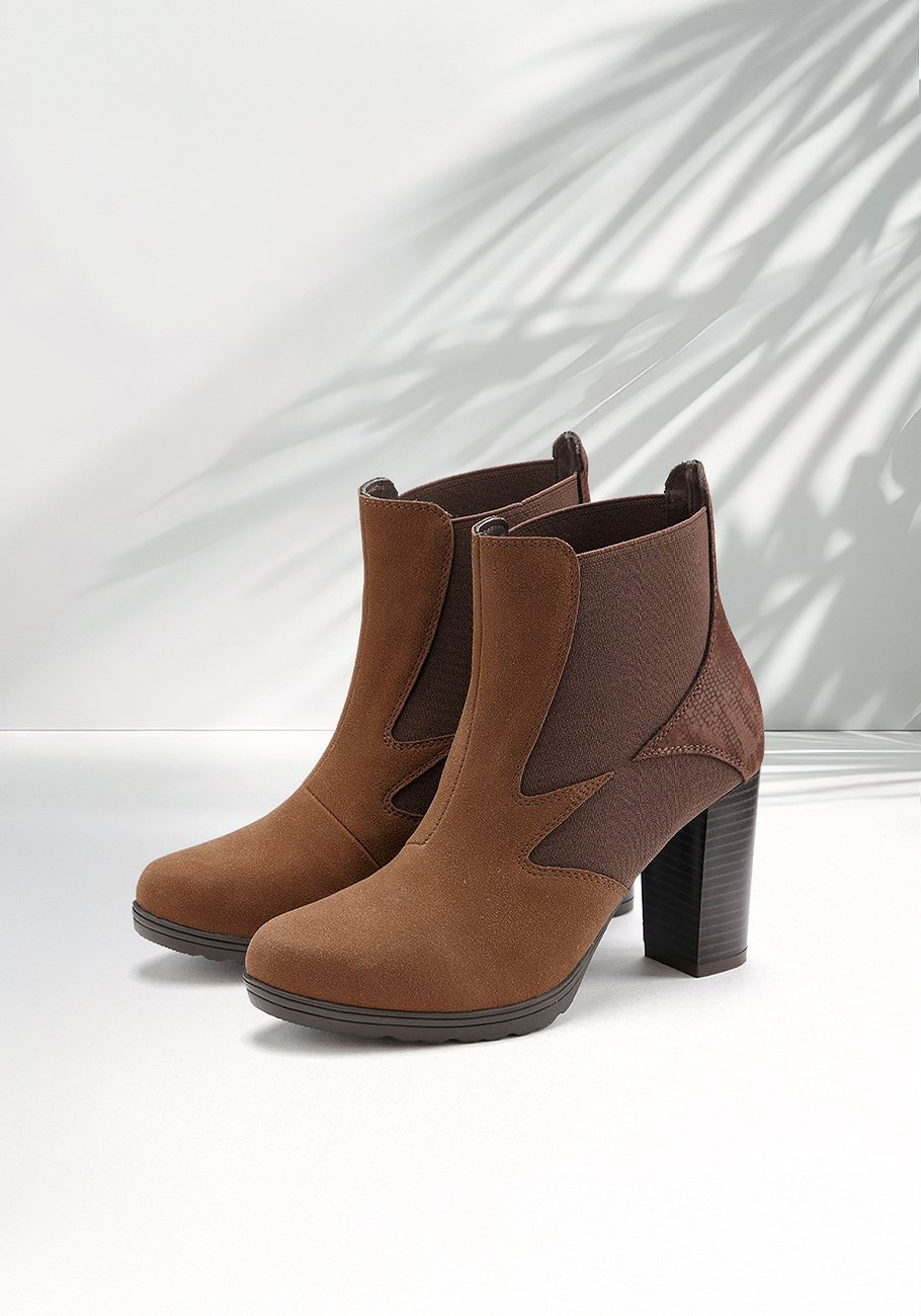 faux suede ankle booties | Lascana