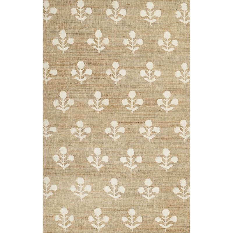 Geometric Handmade Handwoven Area Rug in Natural | Wayfair North America