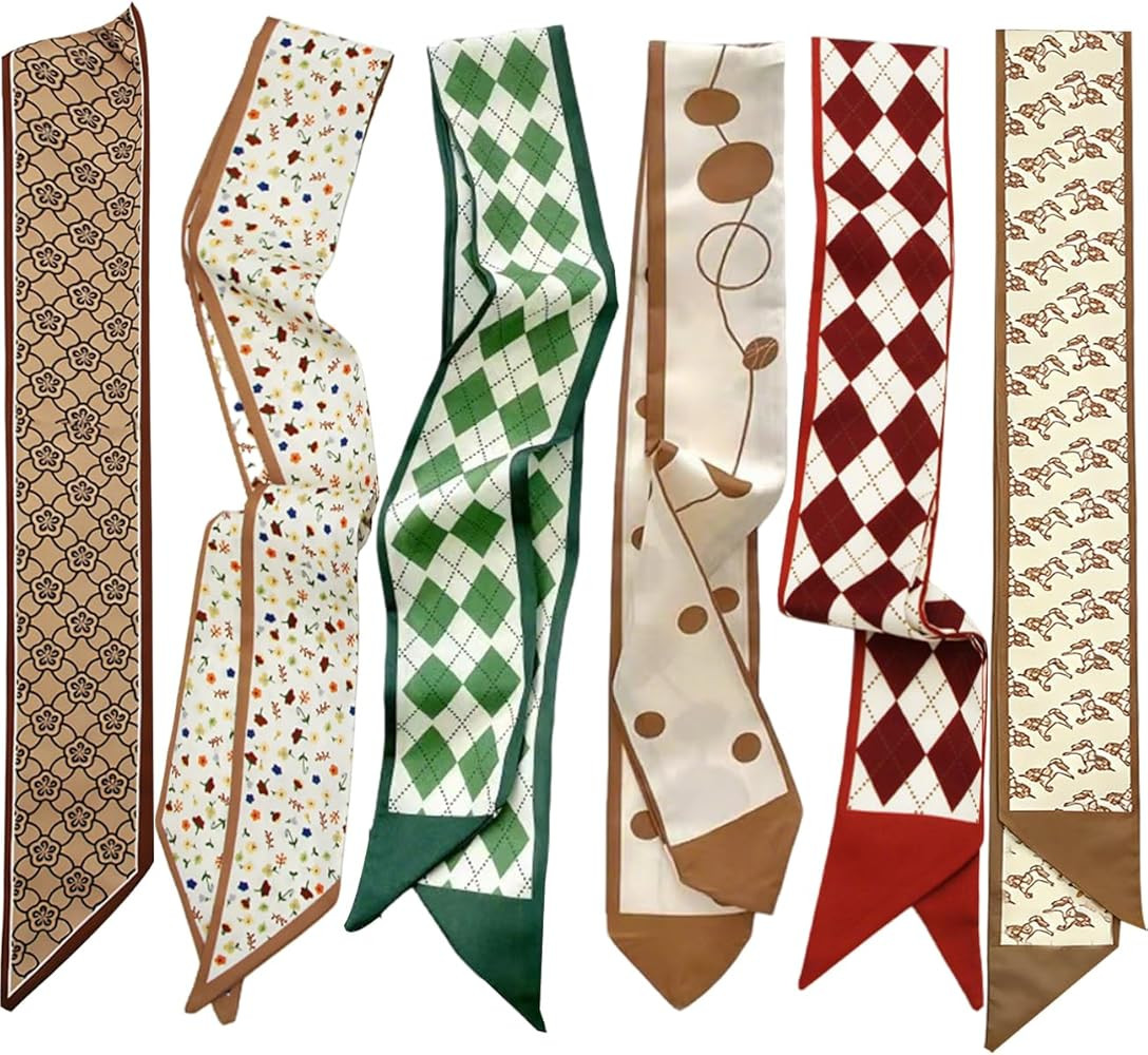 Purse Scarf Handbags For Women Skinny Hair Neck Accessories Scarves With Bag Scarfs Handle Fashio... | Amazon (US)