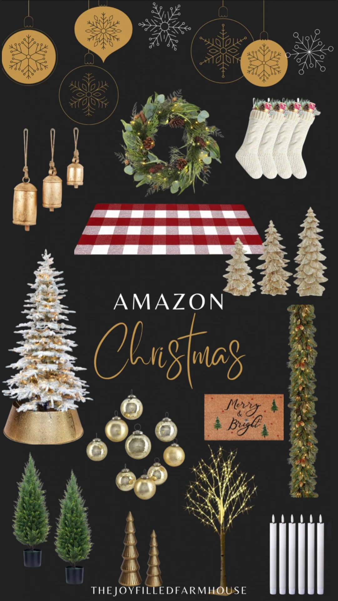 Amazon Christmas decor

Flocked Christmas tree
Gold Christmas ornaments
Gold Christmas decor
Christmas wreath
Christmas garland pre lit
Christmas stockings
Outdoor christmas decor
Front porch Christmas decor
Mini Christmas trees 
Twinkle tree 
Christmas mat 
Christmas bells
Gold tree collar

#LTKHoliday #LTKhome #LTKCyberWeek