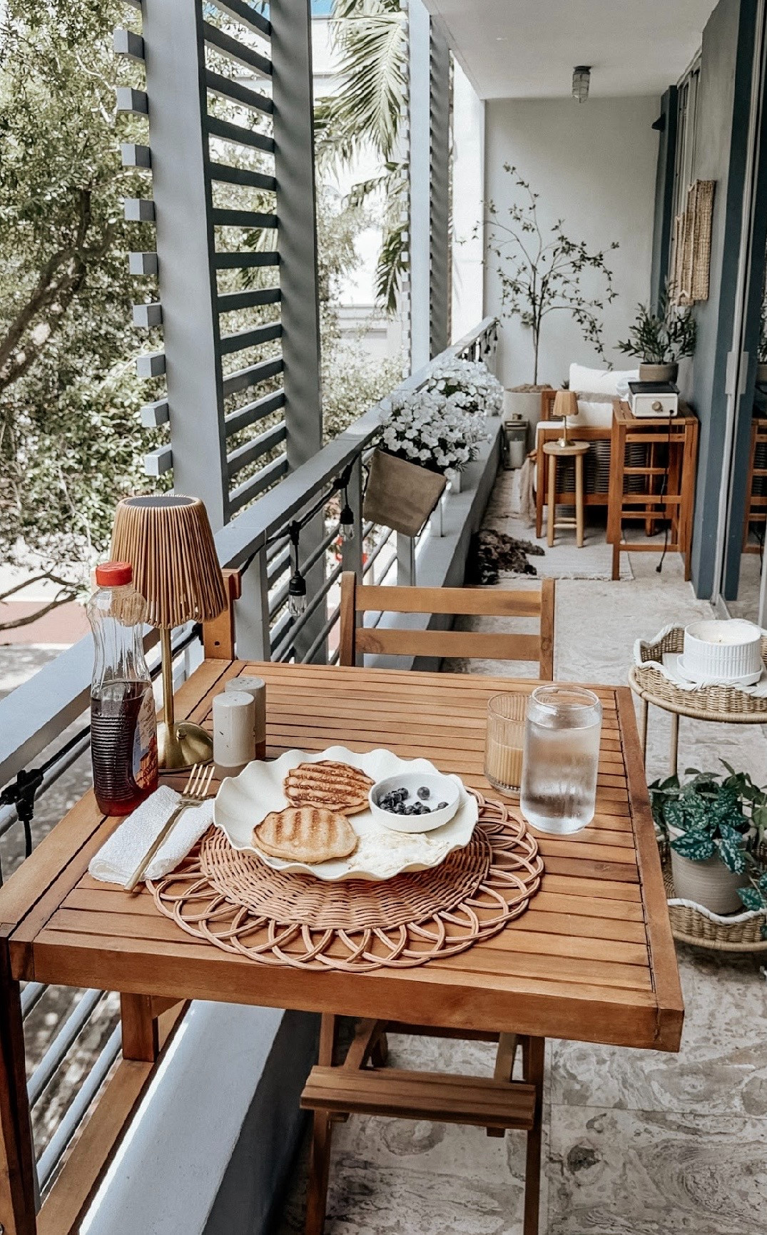 The perfect breakfast set-up on the balcony, if you ask me. 🧇☕️ I use this Amazon table so often, it's perfect for narrow spaces. 🫶🏻

#LTKdayinmylife #LTKSeasonal #LTKHome