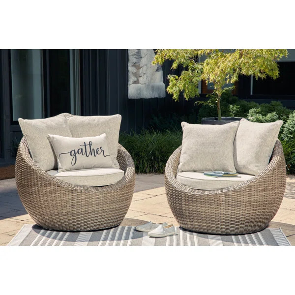 Swivel Patio Chair with Cushions | Wayfair North America