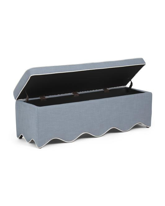 54.5x18 Scalloped Storage Bench | TJ Maxx