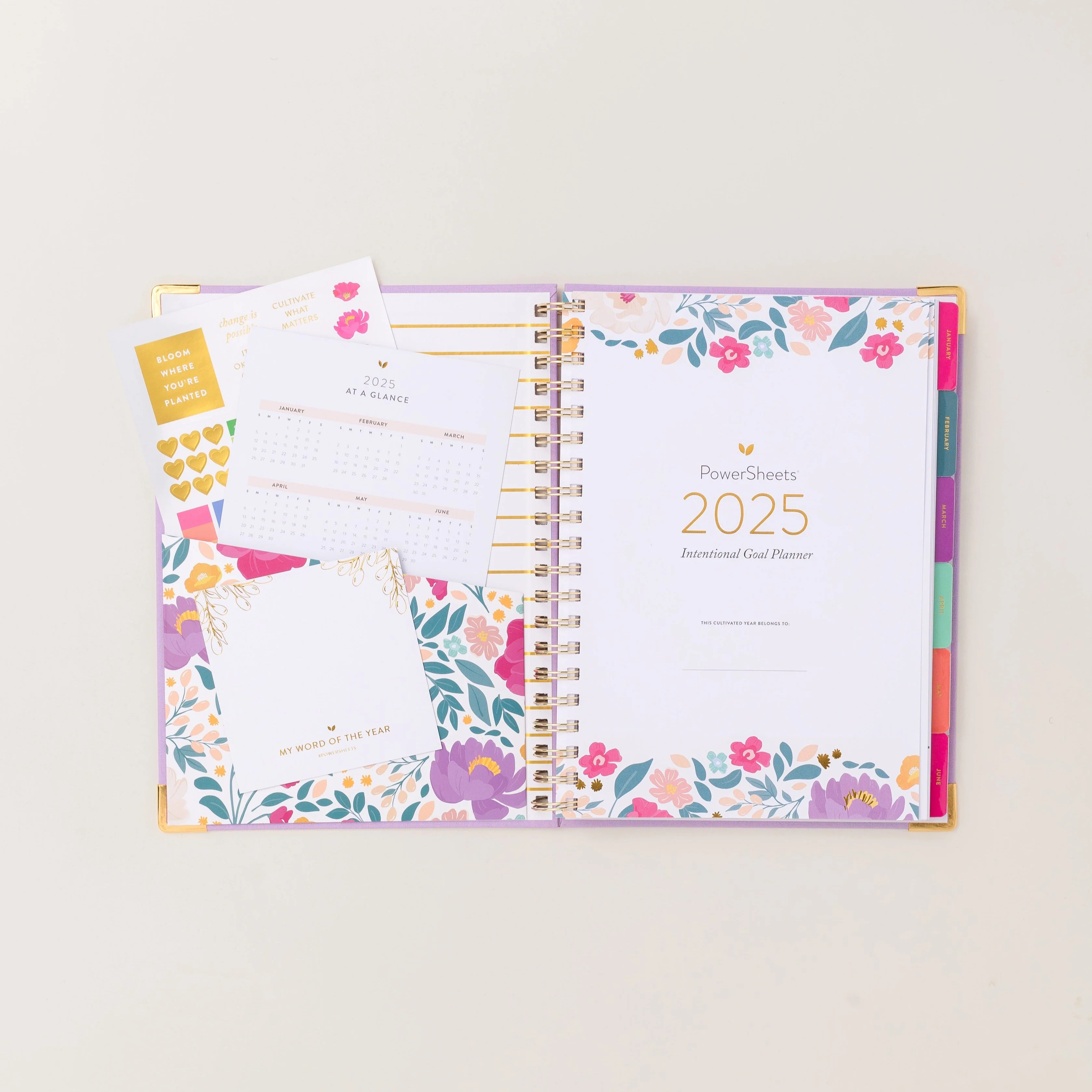 2025 One-Year PowerSheets® Goal Planner | Verbena | Cultivate What Matters