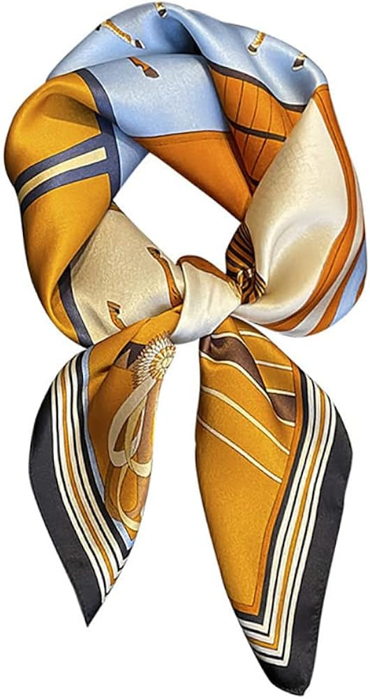 JERLA 100% Pure Mulberry Silk Square Scarf for Hair-26.7”X26.7” Women Men Natural Silk Necker... | Amazon (US)