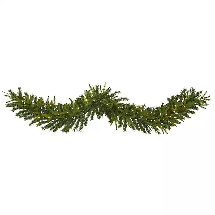 Green Pine Clear LED Garland | Kirkland's Home