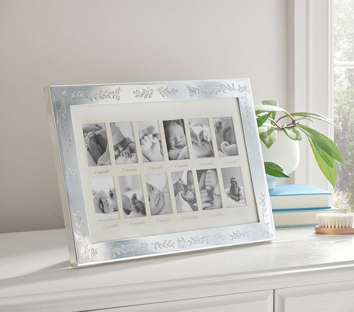 AERIN Silver First Year Frame | Pottery Barn Kids