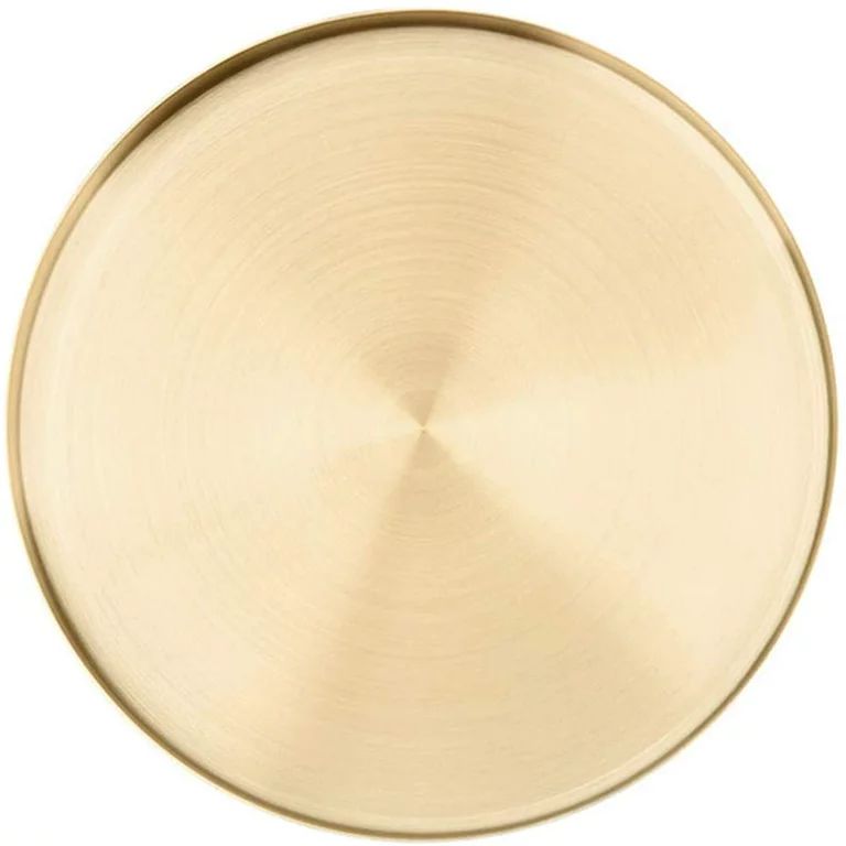 Gold Metal Round Serving Tray Organizer Tray Brass Round Serving Tray Decorative Stainless Steel ... | Walmart (US)