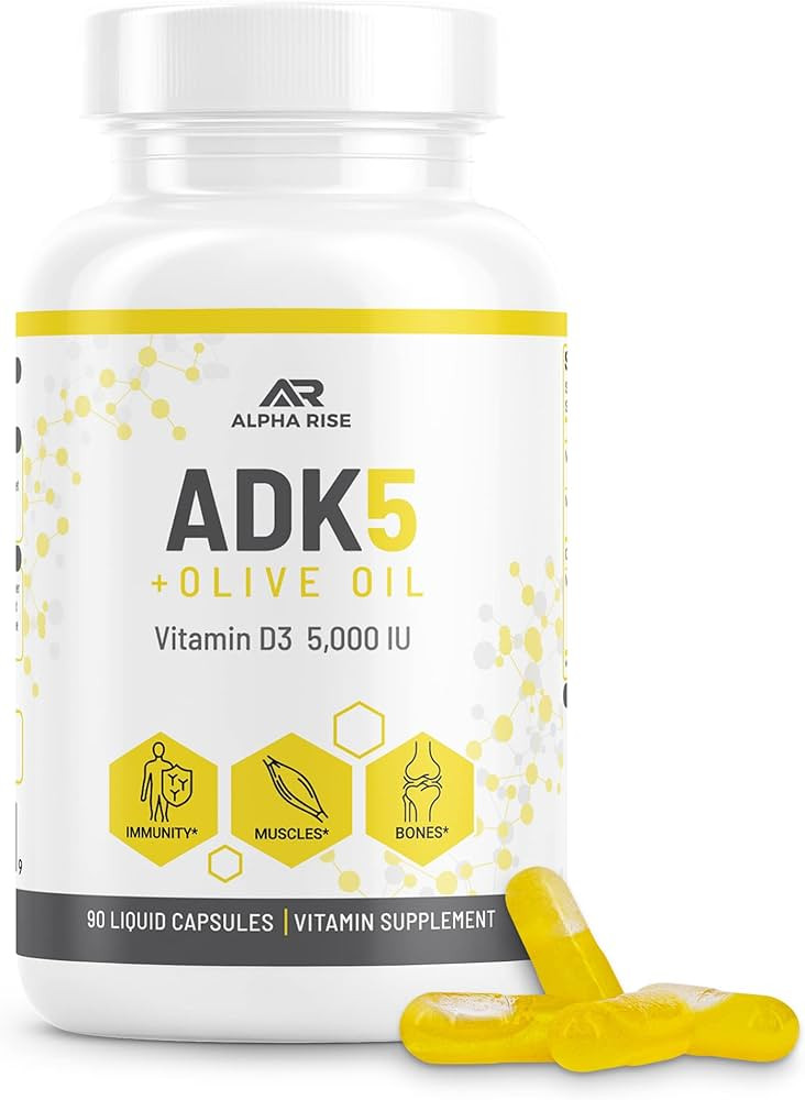 ADK Vitamin Supplement + Olive Oil for Better Absorption | ADK 5 Supplement with Vitamin A D and ... | Amazon (US)