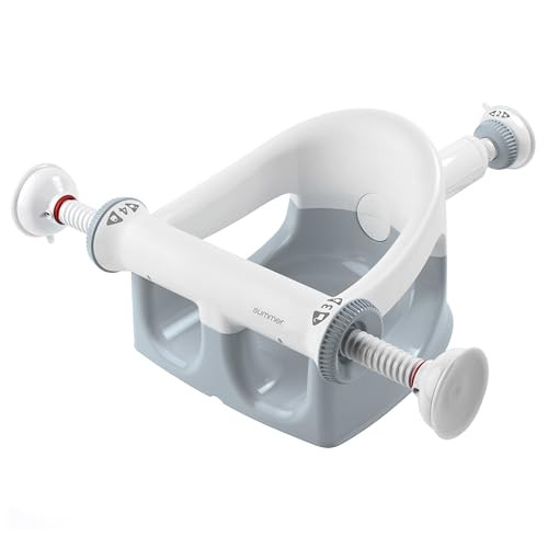 Summer by Ingenuity My Bath Seat for Sit-Up Baby Bathing, Sure & Secure Suction Cups, ASTM Safety Tested & Approved, Backrest for Assisted Sitting, Easy Setup & Storage, Gray | Amazon (US)