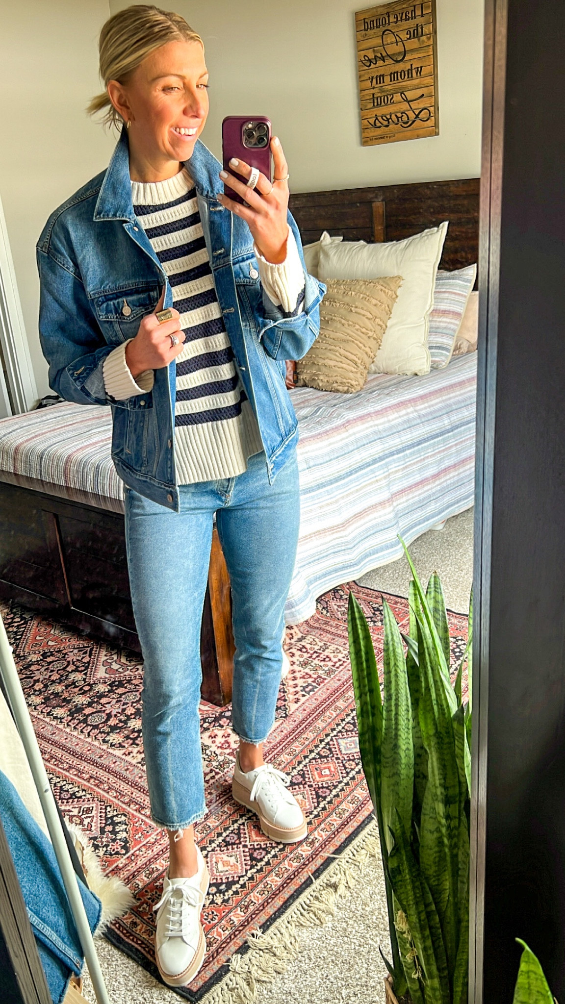 Double denim outfit for spring!! 
I love pairing an oversized denim jacket with a great pair of slim, fit, light wash jeans!

#LTKstyletip #LTKFind #LTKSeasonal