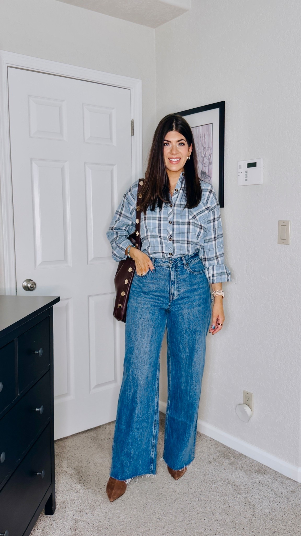 Day one of trying to find my casual style
In a medium plaid shirt
29 long wide leg jeans

Style inspo: LolaMarie7

#LTKMidsize #LTKOver40 #LTKTall