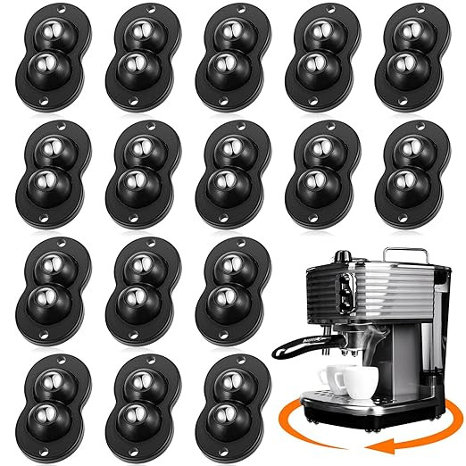 Leumoi 16 Pcs Self Adhesive Caster Wheels Appliance Rollers Sliders for Kitchen Appliances 360° ... | Amazon (US)