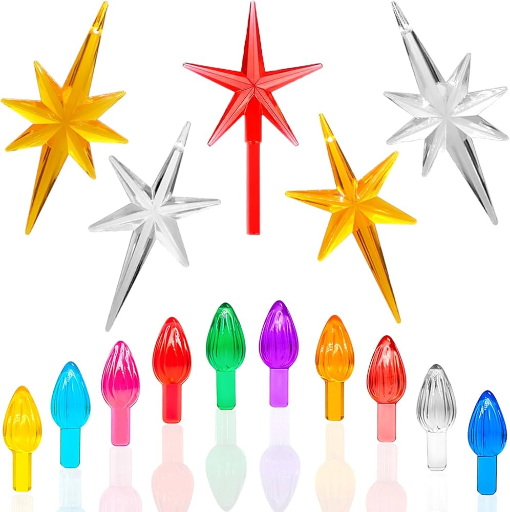 Ceramic Christmas Tree Replacement Lights/Bulbs, Ceramic Tree Medium Multicolor Twist Light Ornam... | Amazon (US)