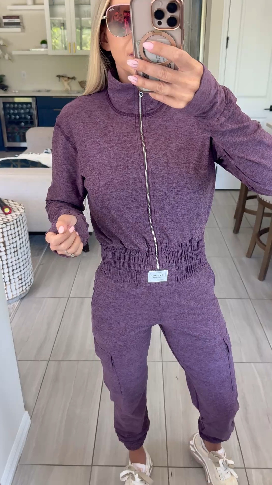 Full purple set today 💜 I love how soft and comfortable this Bombshell fabric feels. The joggers and matching jacket make such an easy outfit when I want something relaxed but still put together. Definitely one of those sets I can wear well beyond the gym. Wearing size S in both.

purple jogger set, matching activewear set, Bombshell outfit, women’s athleisure, comfy travel outfit, casual activewear, gym outfit women, lounge outfit, workout clothes, everyday sporty style

#LTKActive #LTKfitnessgoals #LTKootd
