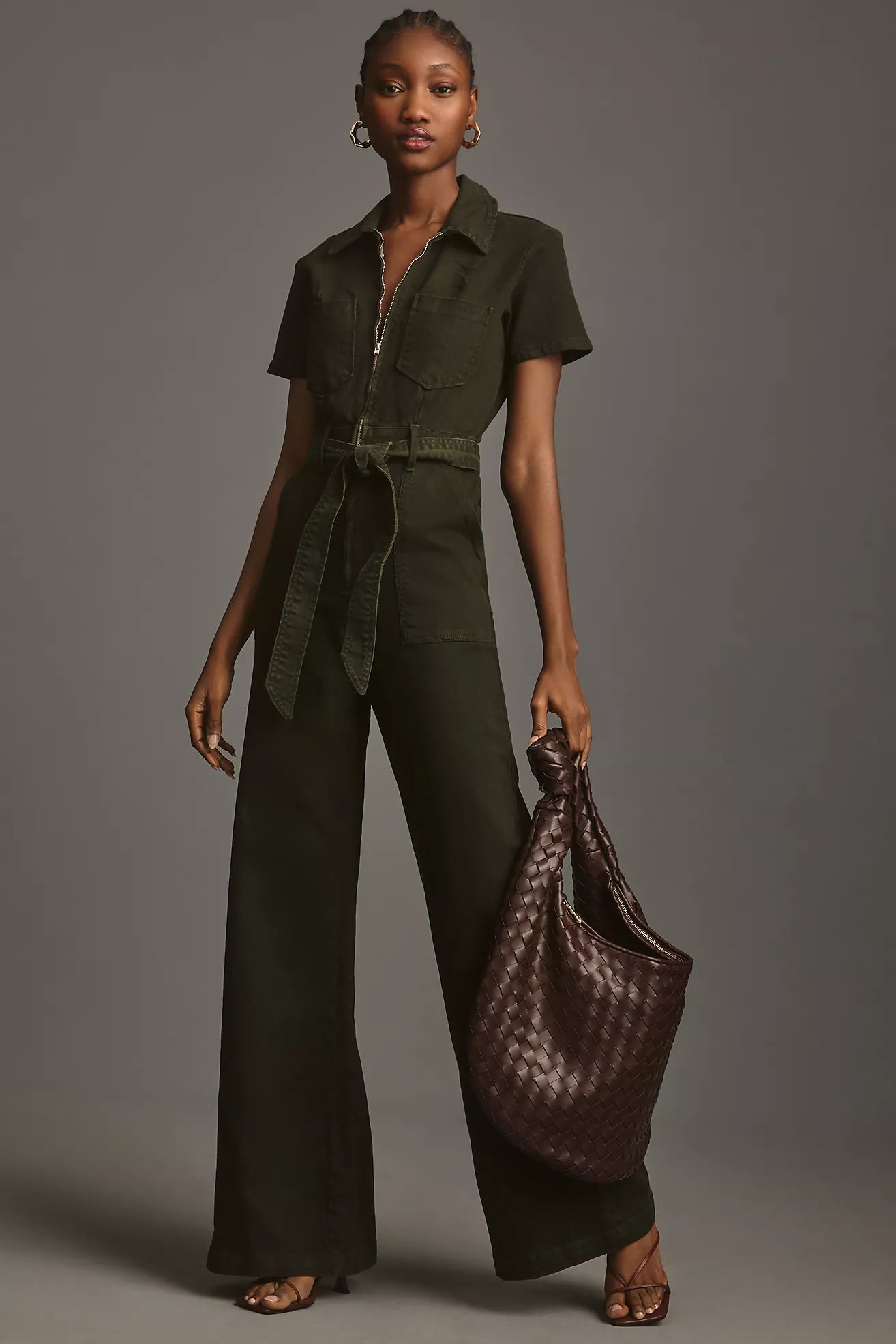Good American Fit For Success Palazzo Jumpsuit | Anthropologie (US)