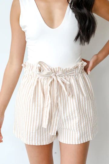 Laguna Beach Seersucker Paperbag Waist Shorts | Dress Up