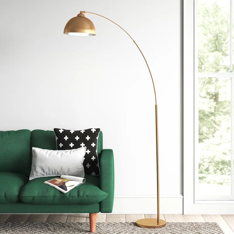 Arenstein 79'' Antique Brass Arched/Arc Floor Lamp | Wayfair North America