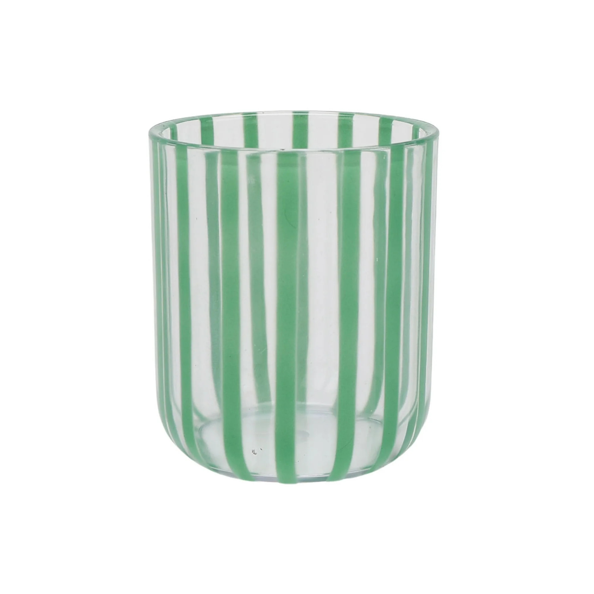 Mainstays by Becky G. & Alejandra 14-Ounce Short Acrylic Stripe Line Tumbler, Green | Walmart (US)