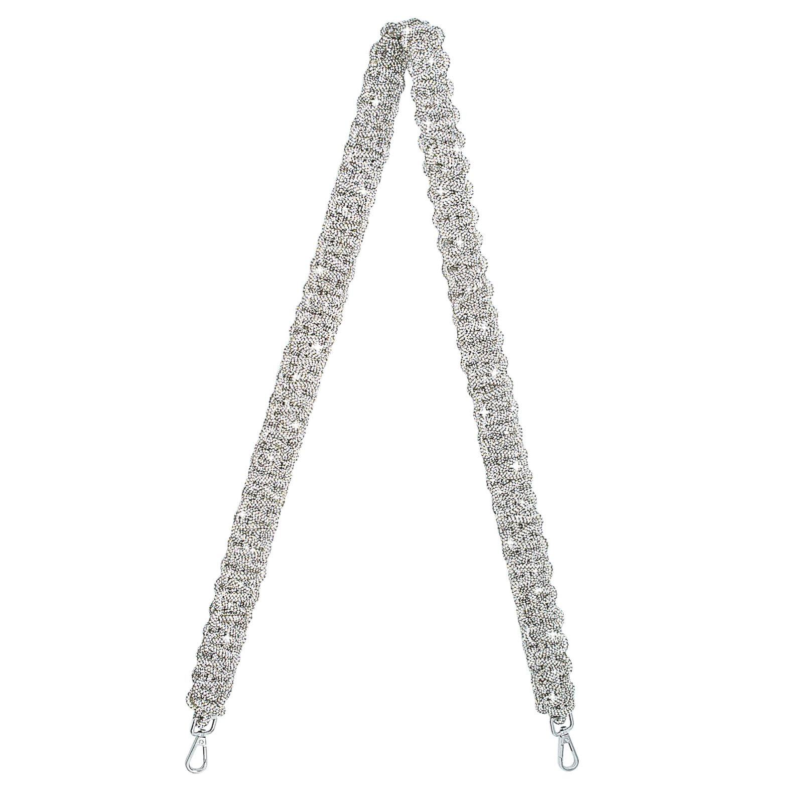 Rhinestone Purse Strap Braid Wide Crossbody Bag Strap Sparkle Glitter Shoulder Strap for Women Ha... | Amazon (US)
