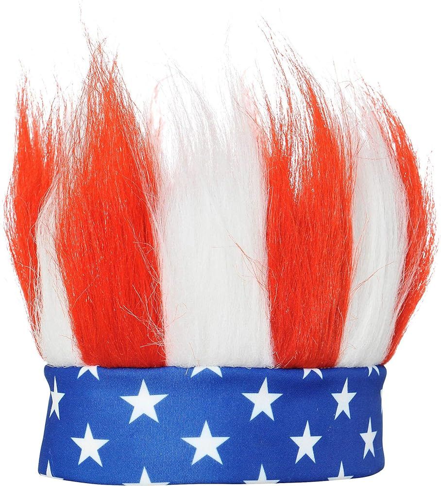 Amscan Patriotic Red, White, And Blue Crazy Hair Headband (One Size Fits Most) - Fun & Unique | Amazon (US)