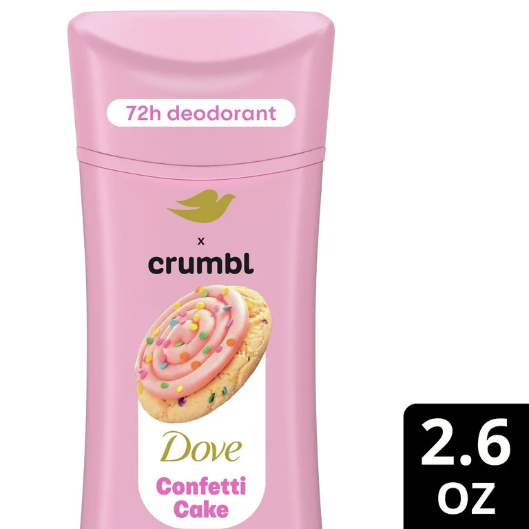 Dove Crumbl Deodorant Stick Crumbl Confetti Cake Aluminum Free, 2.6 oz | Walmart (US)
