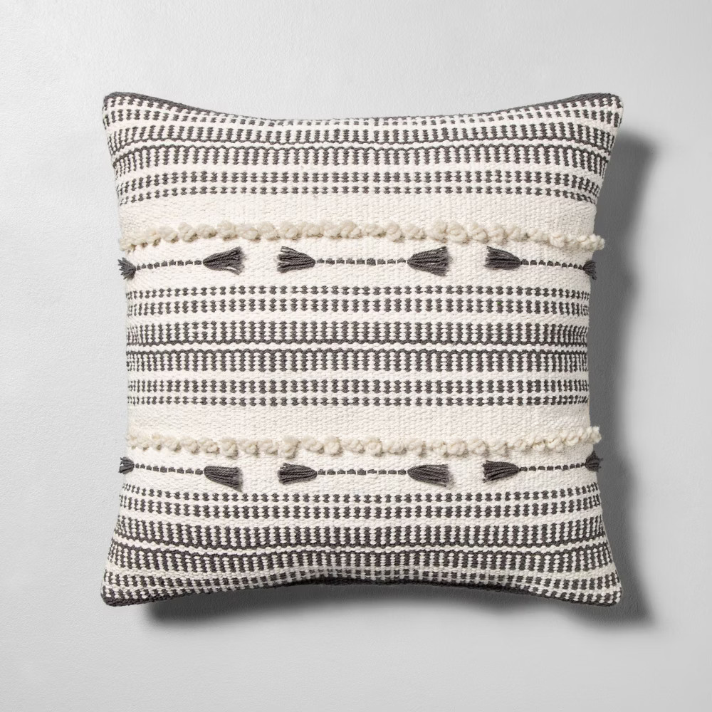 Knotted Throw Pillow Cream / Gray - Hearth & Hand with Magnolia, Gray White | Target