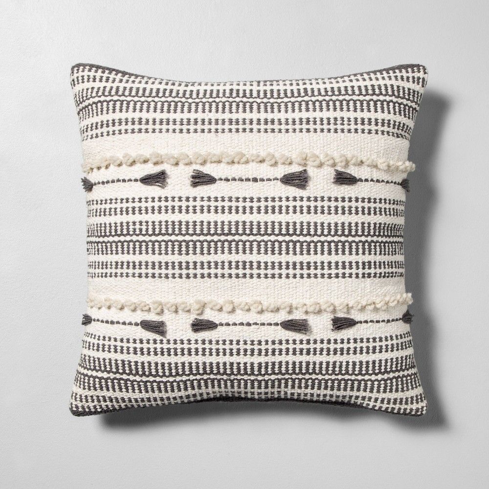 Knotted Throw Pillow Cream / Gray - Hearth & Hand with Magnolia, Gray White | Target