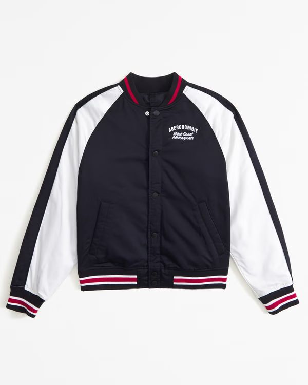 boys racing bomber jacket | boys clearance | Abercrombie.com | Abercrombie & Fitch (US)