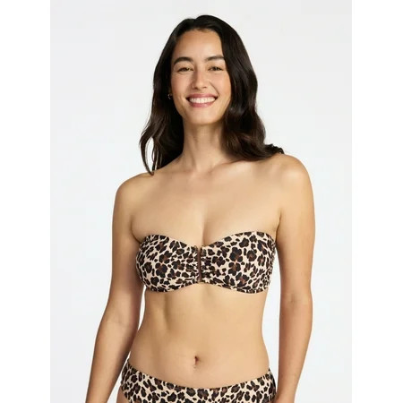 Time and Tru Women's and Women's Plus U Wire Bandeau Bikini Top, Sizes XS-3X | Walmart (US)
