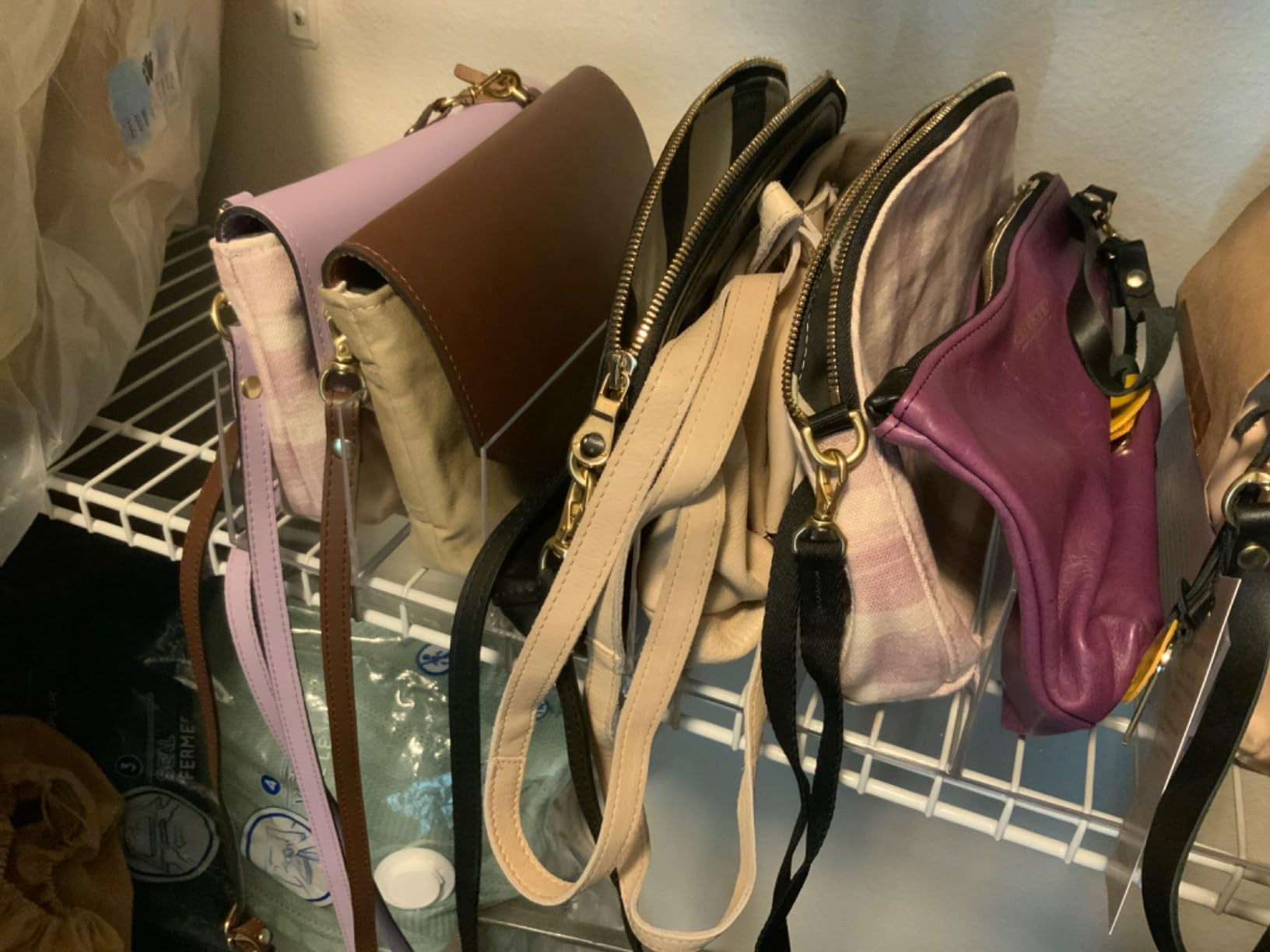 mDesign Plastic Purse/Handbag Organizer - Closet Divided Storage for Bags, Clutches, Wallets, Wri... | Amazon (US)