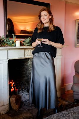 Claudia Bias Skirt (Graphite Grey) | My_Best_Friends_Wardrobe